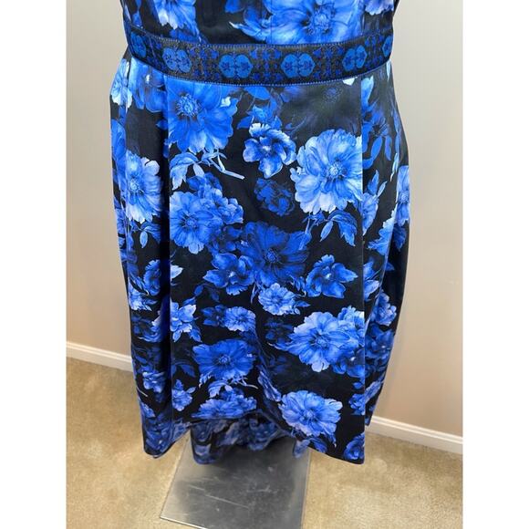 Alice + Olivia Florence Dream Floral Royalty High Low Maxi Gown Size 8 - Picture 7 of 11